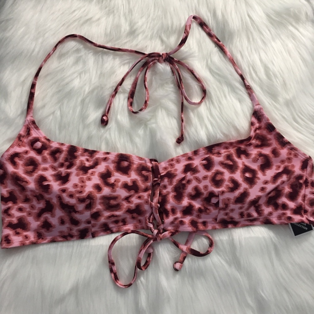 Women’s Swimwear Leopard Print Pink Top Size XL